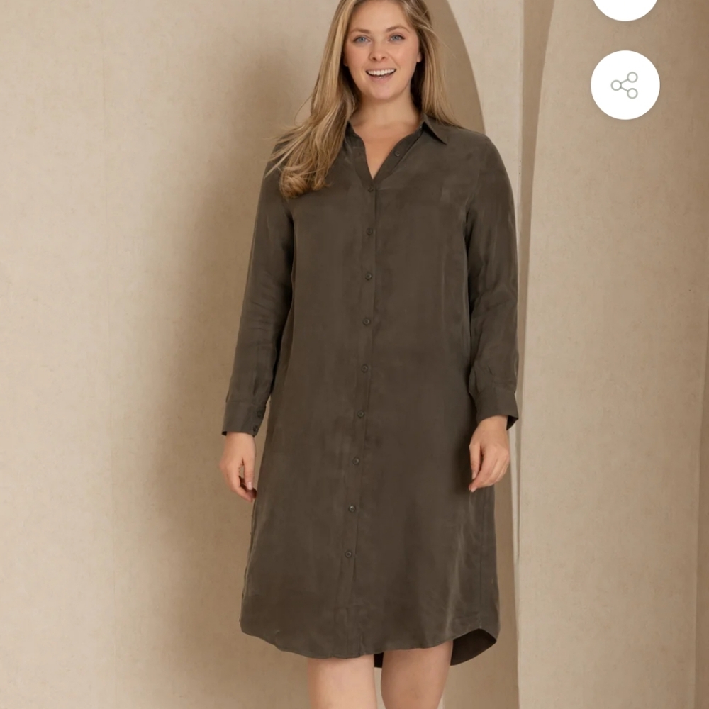 Dress blank green shirt dress size xl never worn